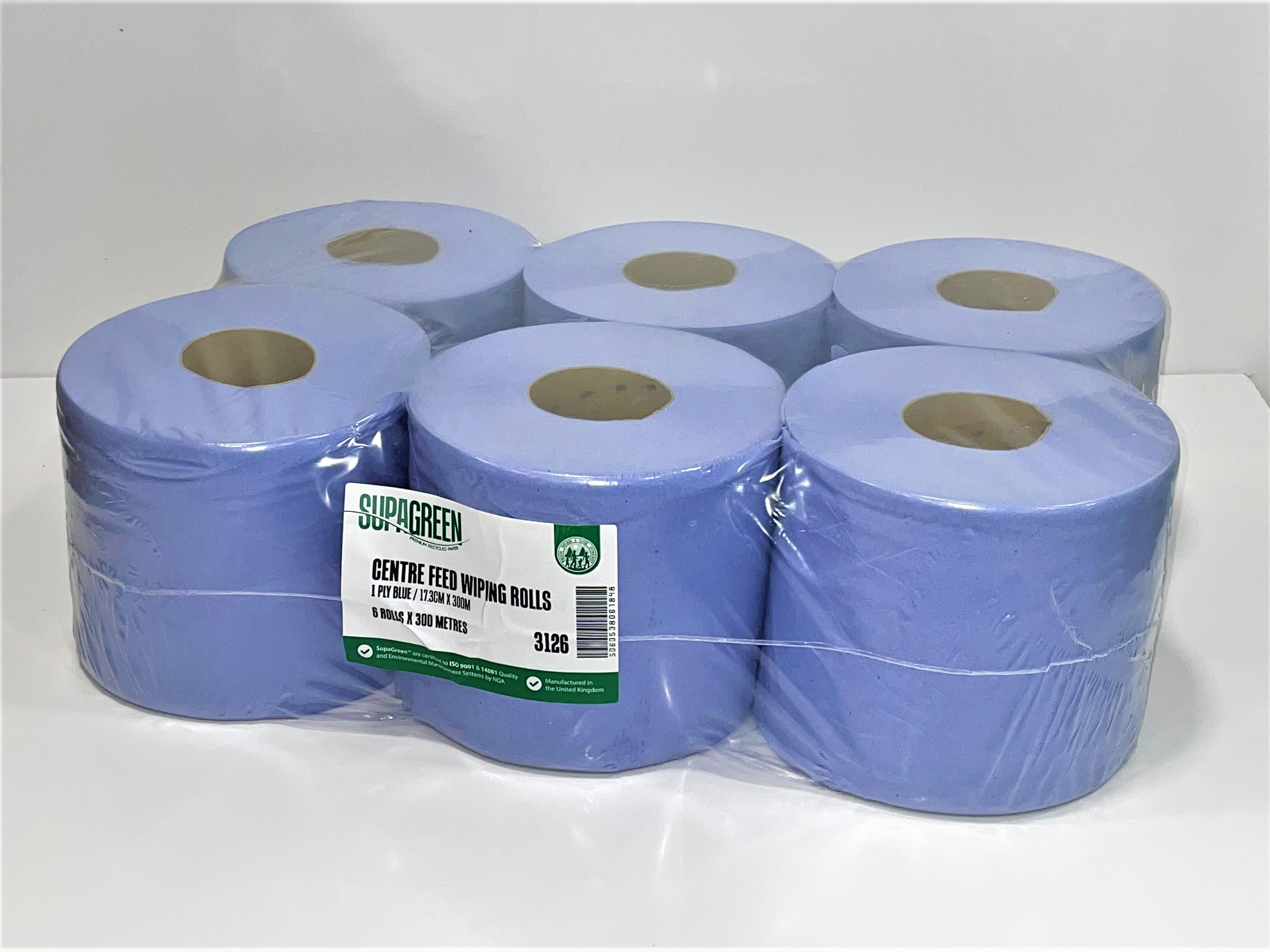 CENTREFEED BLUE ROLL - Case of 6