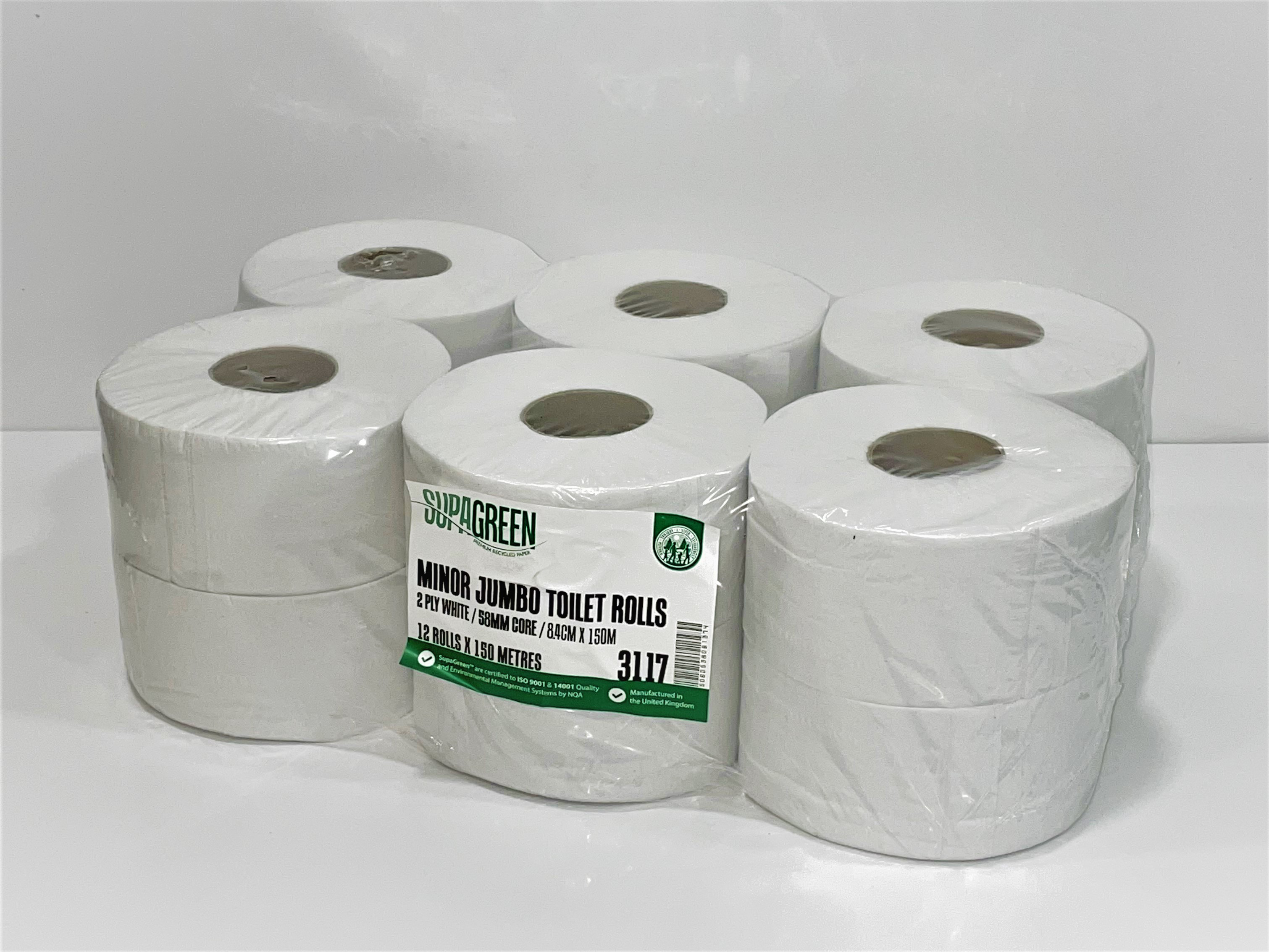 MINI JUMBO TOILET ROLL - 12 Rolls